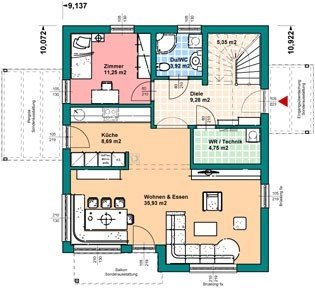 Plan d’une maison réalisée par ELK